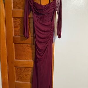 Azazie Long Sleeve Gown